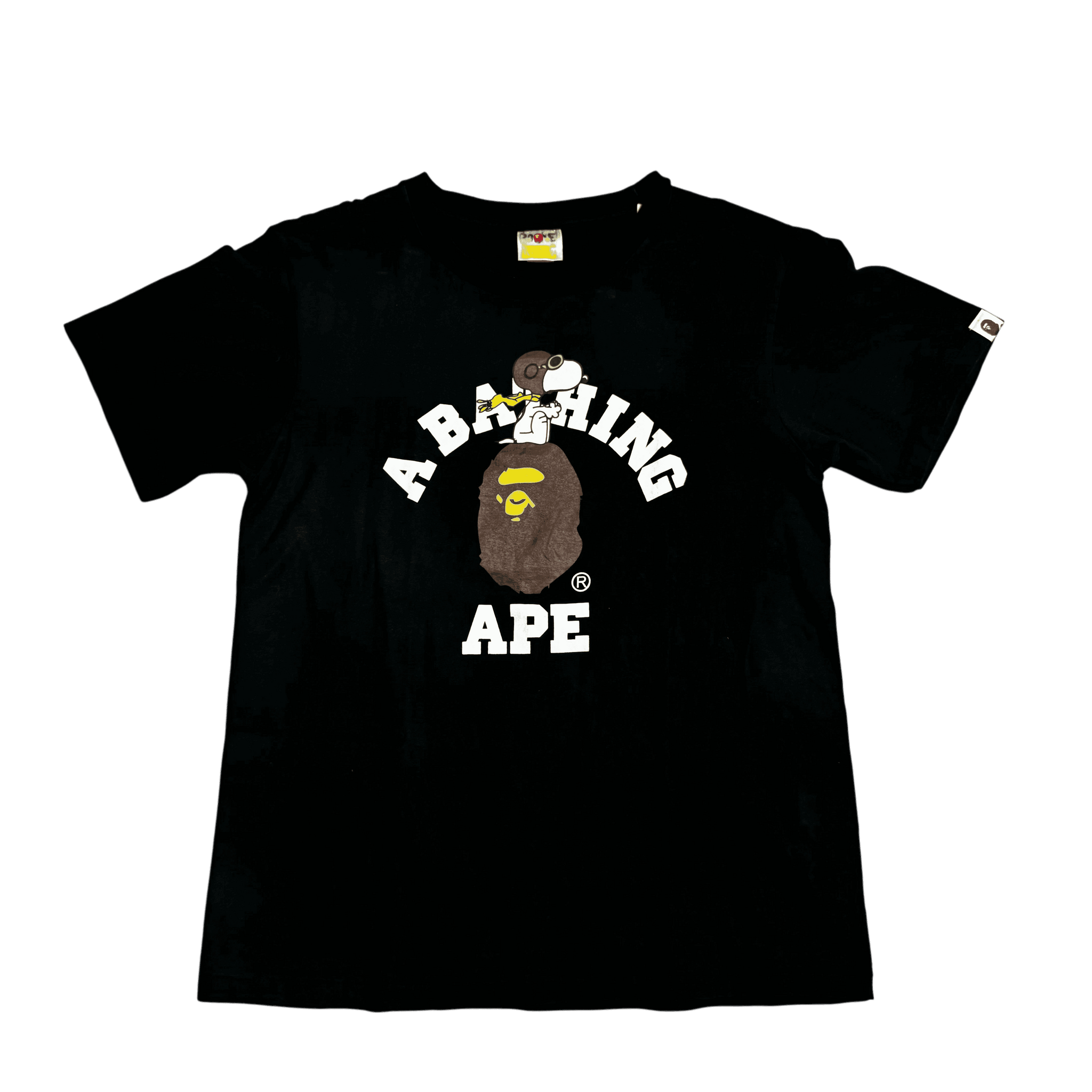 Black A Bathing Ape (BAPE) x Snoopy Tee - L