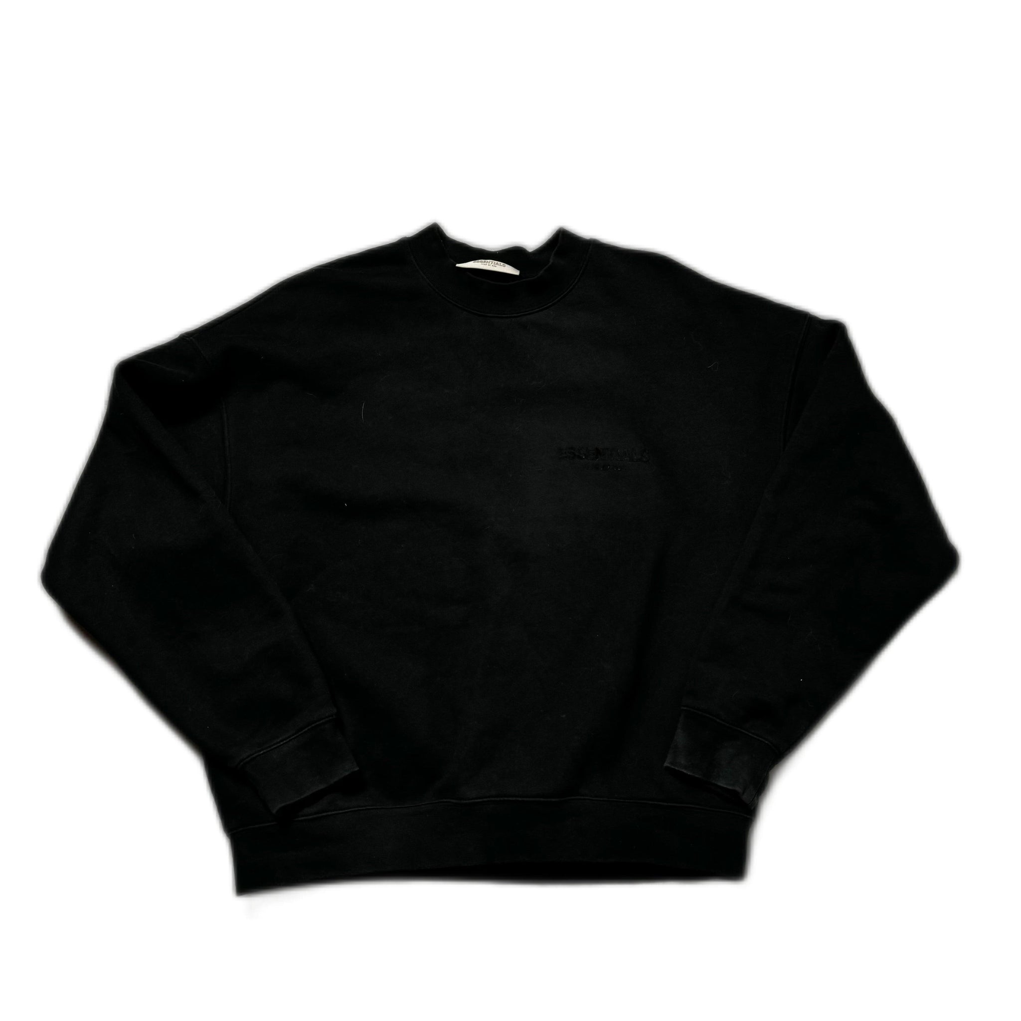 Black Fear Of God Essentials Sweatshirt - L