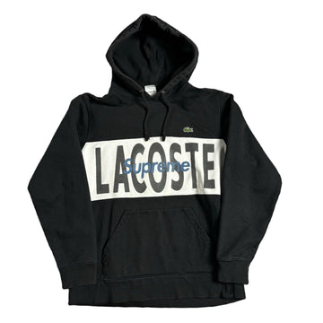 Black Supreme x Lacoste Hoodie - S