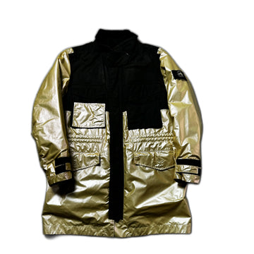 Black + Gold Stone Island Coat - XL