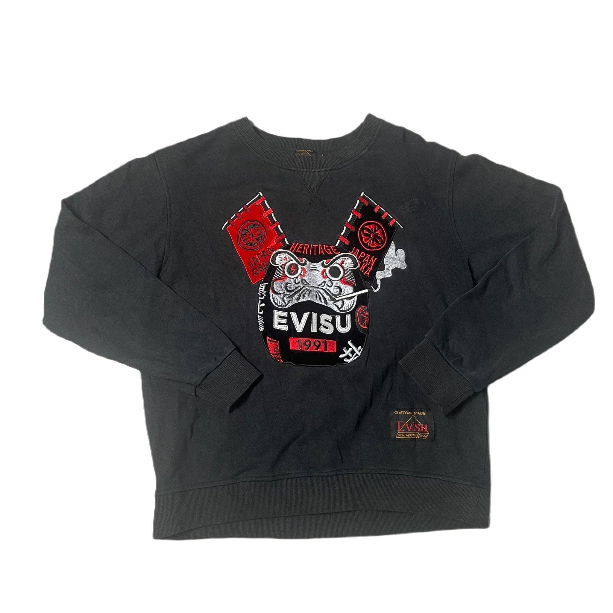 Black Evisu Sweatshirt - XL (Recommended Size - M)