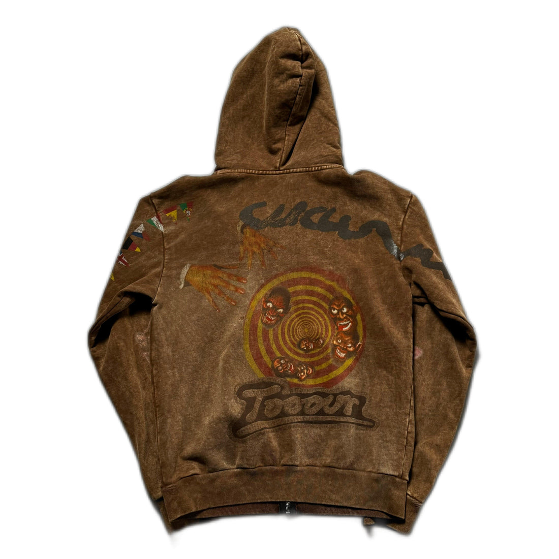 Brown Travis Scott Utopia Zip Up Hoodie - S