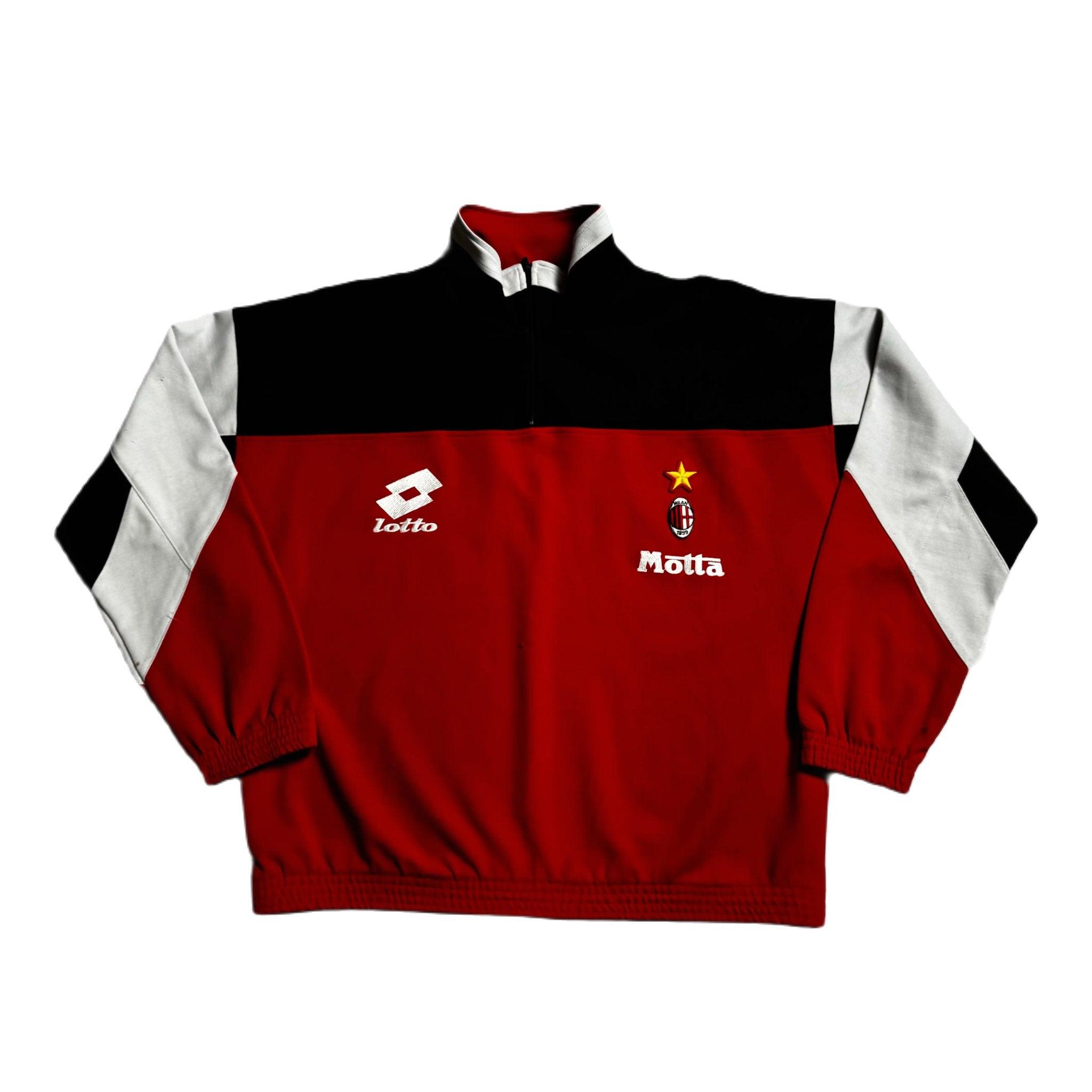 1993 - 94 AC Milan 1/4 Zip Sweatshirt - L