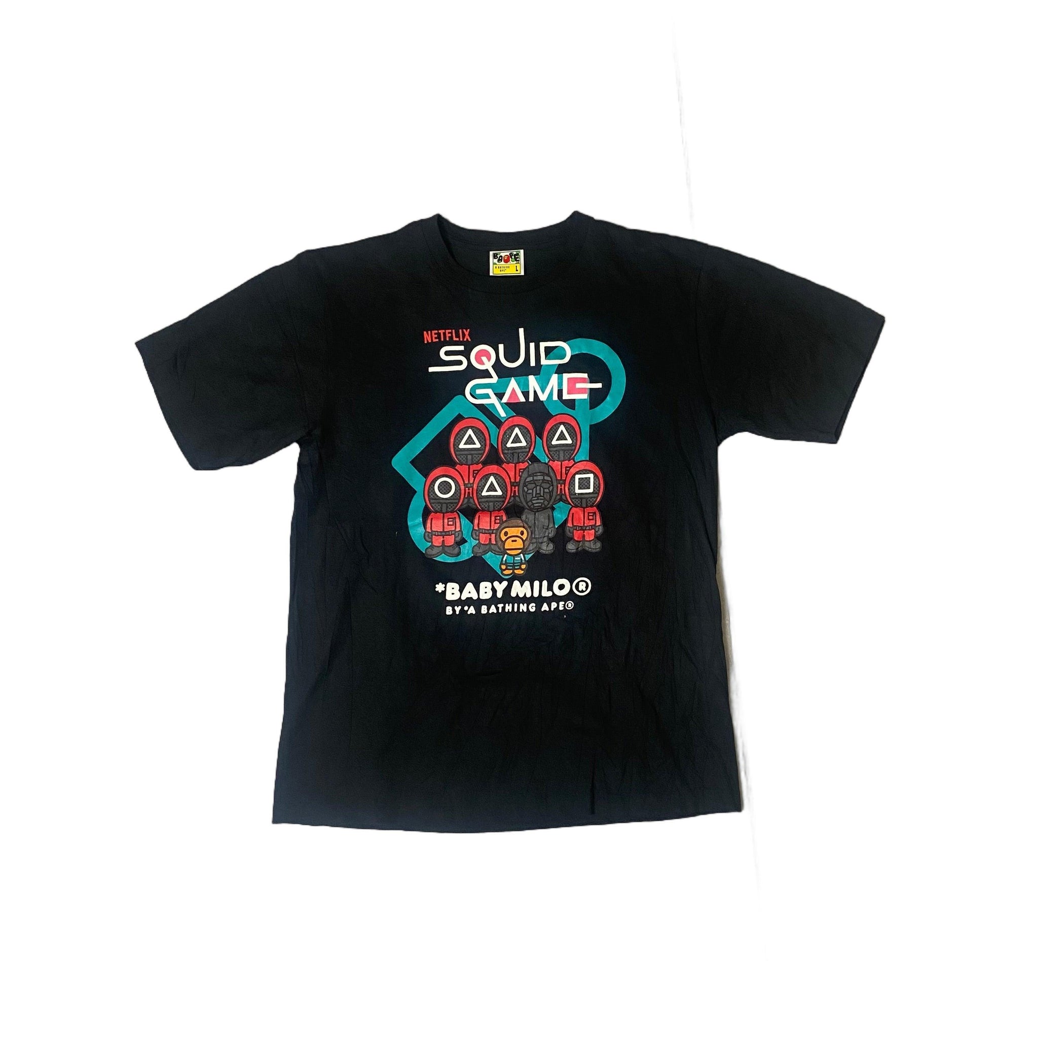 Black A Bathing Ape (BAPE) x Squid Game Tee - L