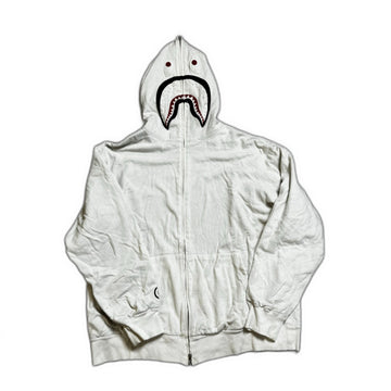 White A Bathing Ape (BAPE) Zip Up Hoodie - XL