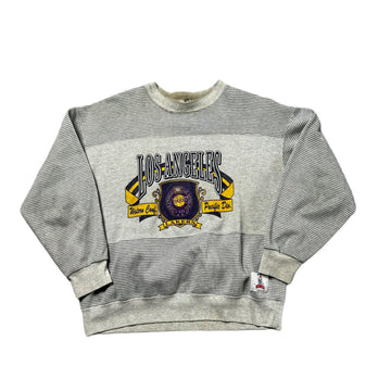 Vintage 90s Grey LA Lakers Graphic Sweatshirt - M