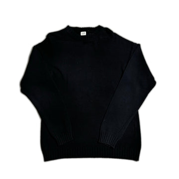 Vintage Black Stone Island Knitted Sweatshirt - L