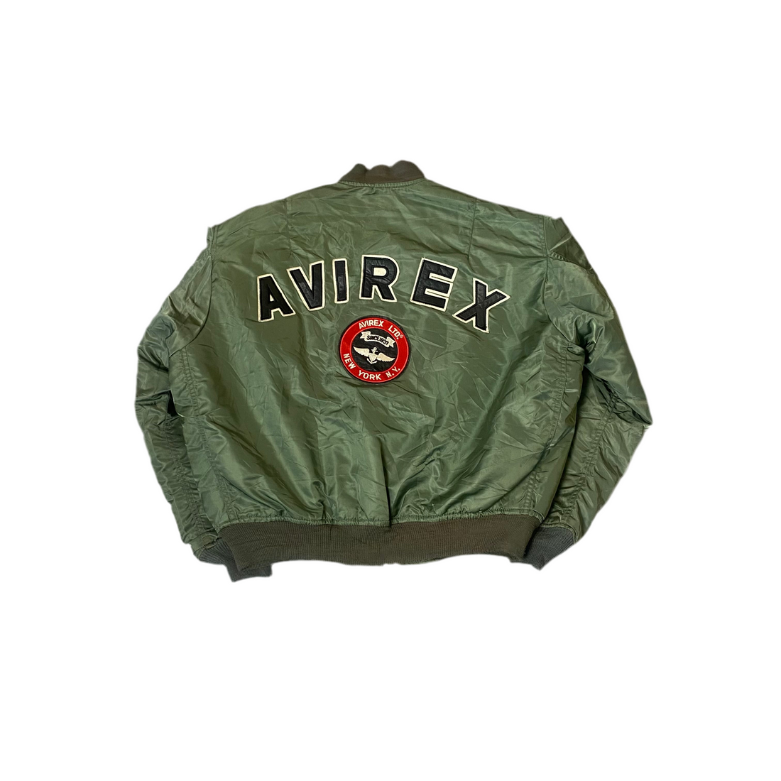 Green Avirex Bomber Jacket - S