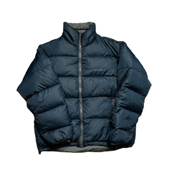 Blue + Grey Montbell Reversible Puffer Coat - M