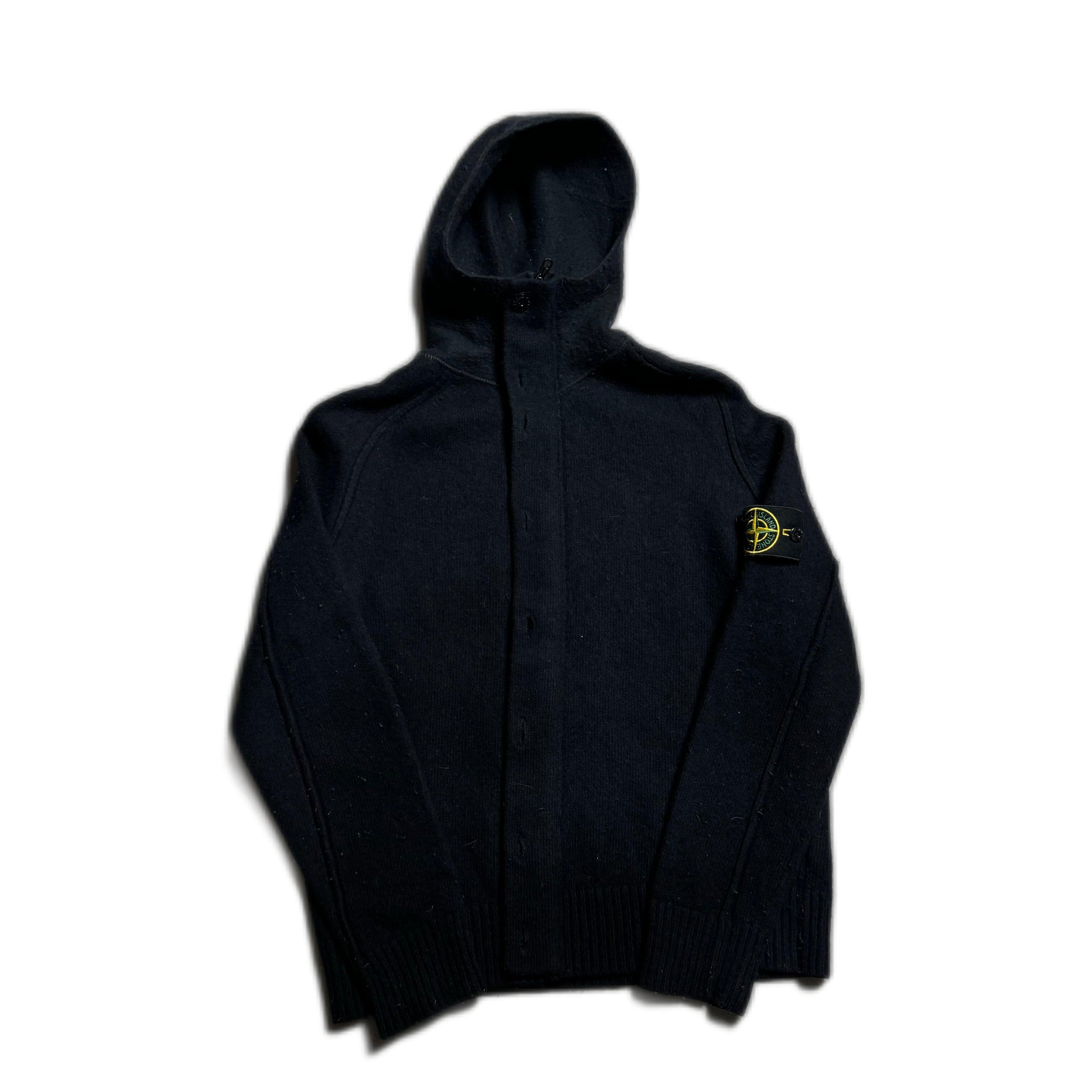 Vintage Navy Blue Stone Island Knitted Jacket - S