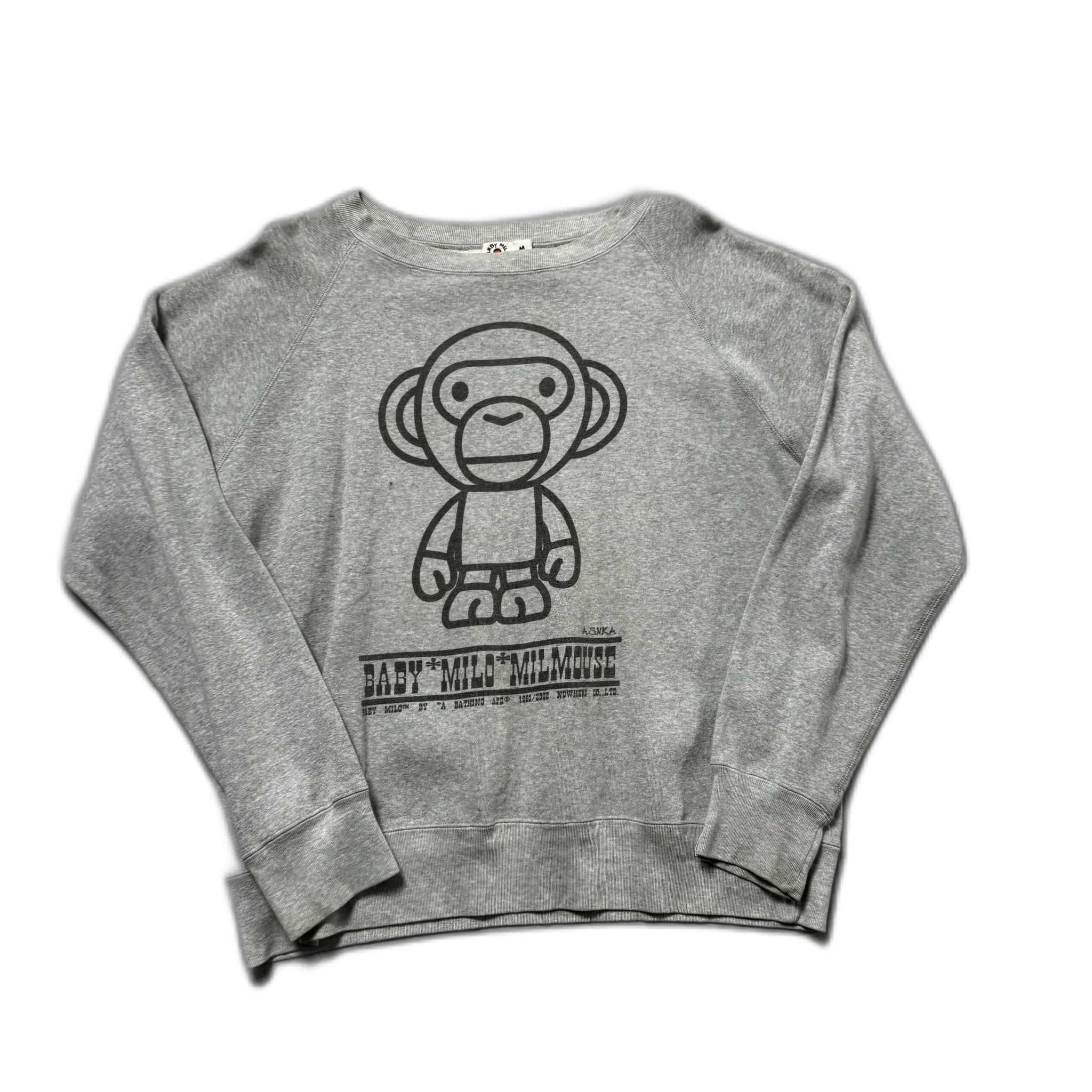 Grey A Bathing Ape (BAPE) Sweatshirt - M