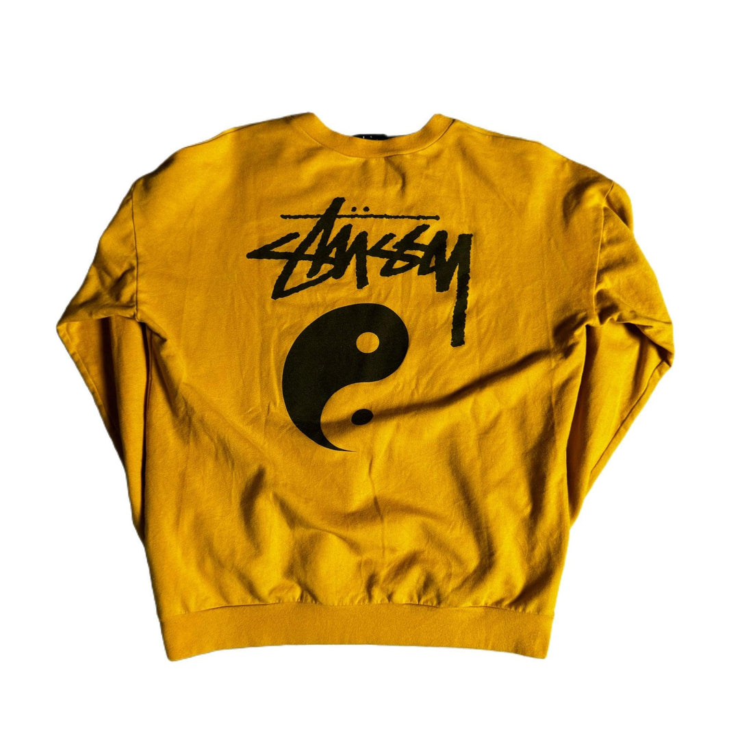 Yellow Stussy Long Sleeve Tee - S