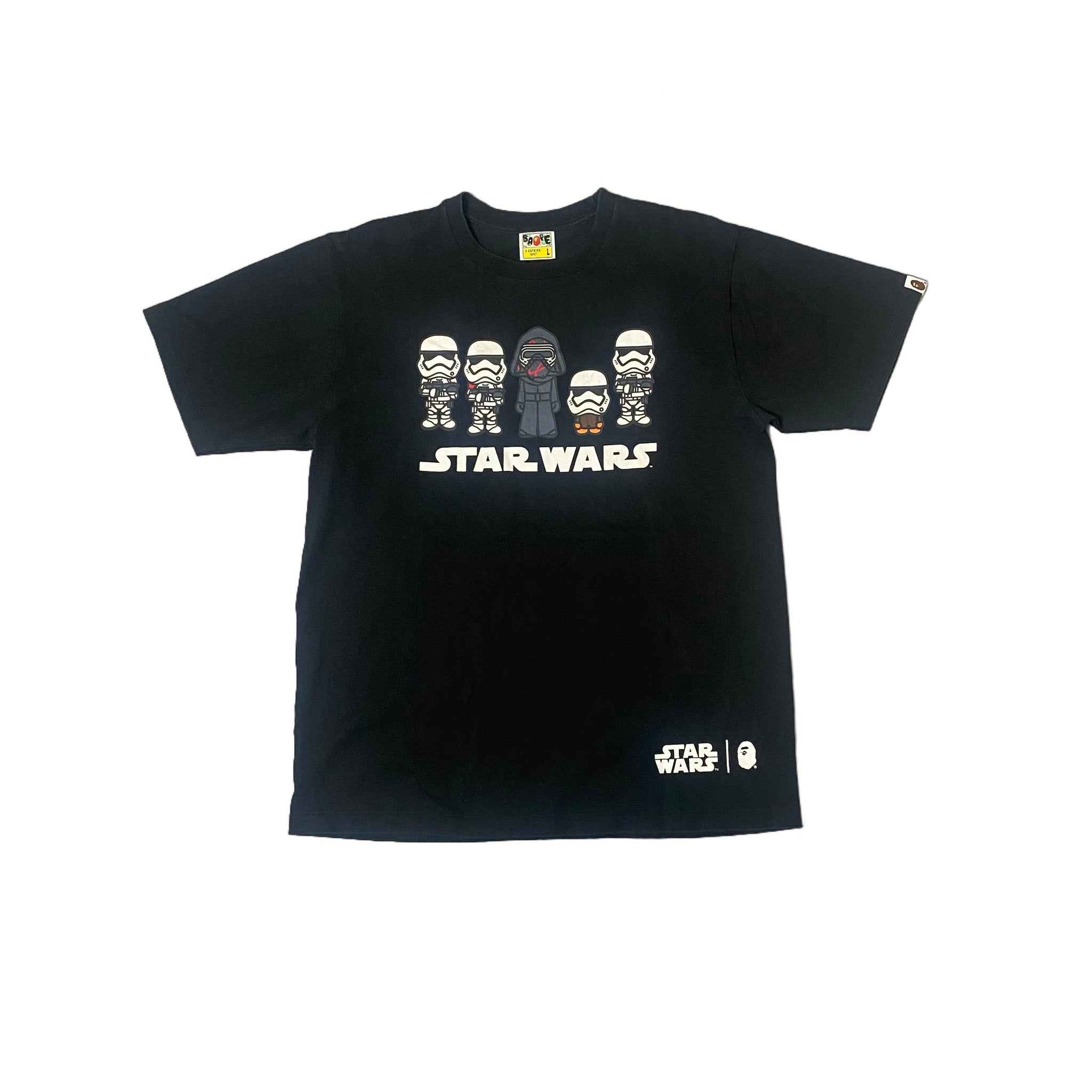 Black A Bathing Ape (BAPE) x Star Wars Tee - L