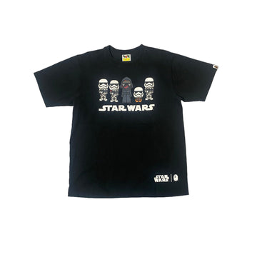 Black A Bathing Ape (BAPE) x Star Wars Tee - L