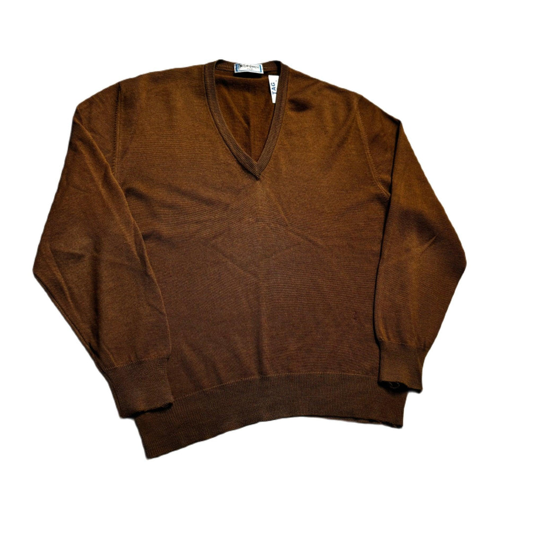 Vintage 90s Brown Yves Saint Laurent (YSL) Knitted Sweatshirt - M