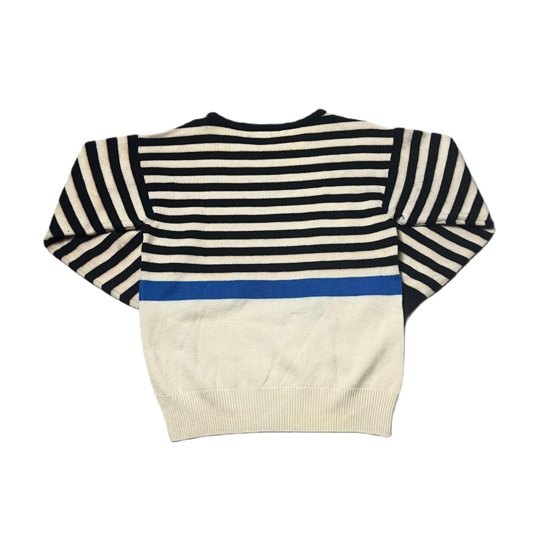 Vintage Cream + Black Gucci Striped Knitted Sweatshirt - L