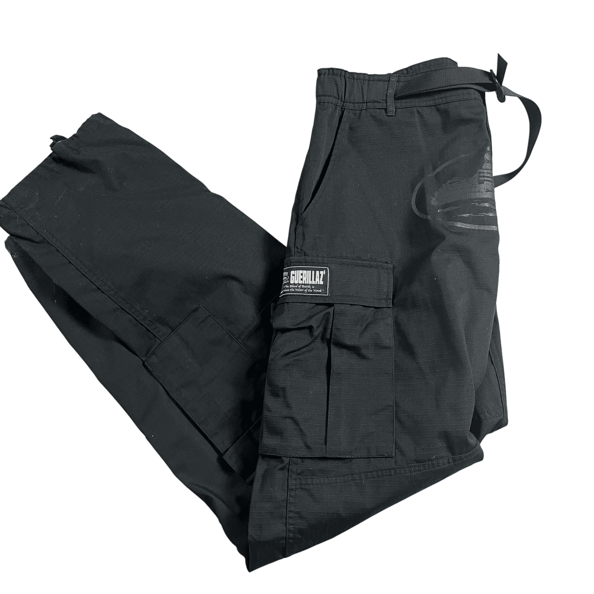 Triple Black Corteiz Cargos - L