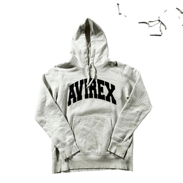 White Avirex Hoodie - L