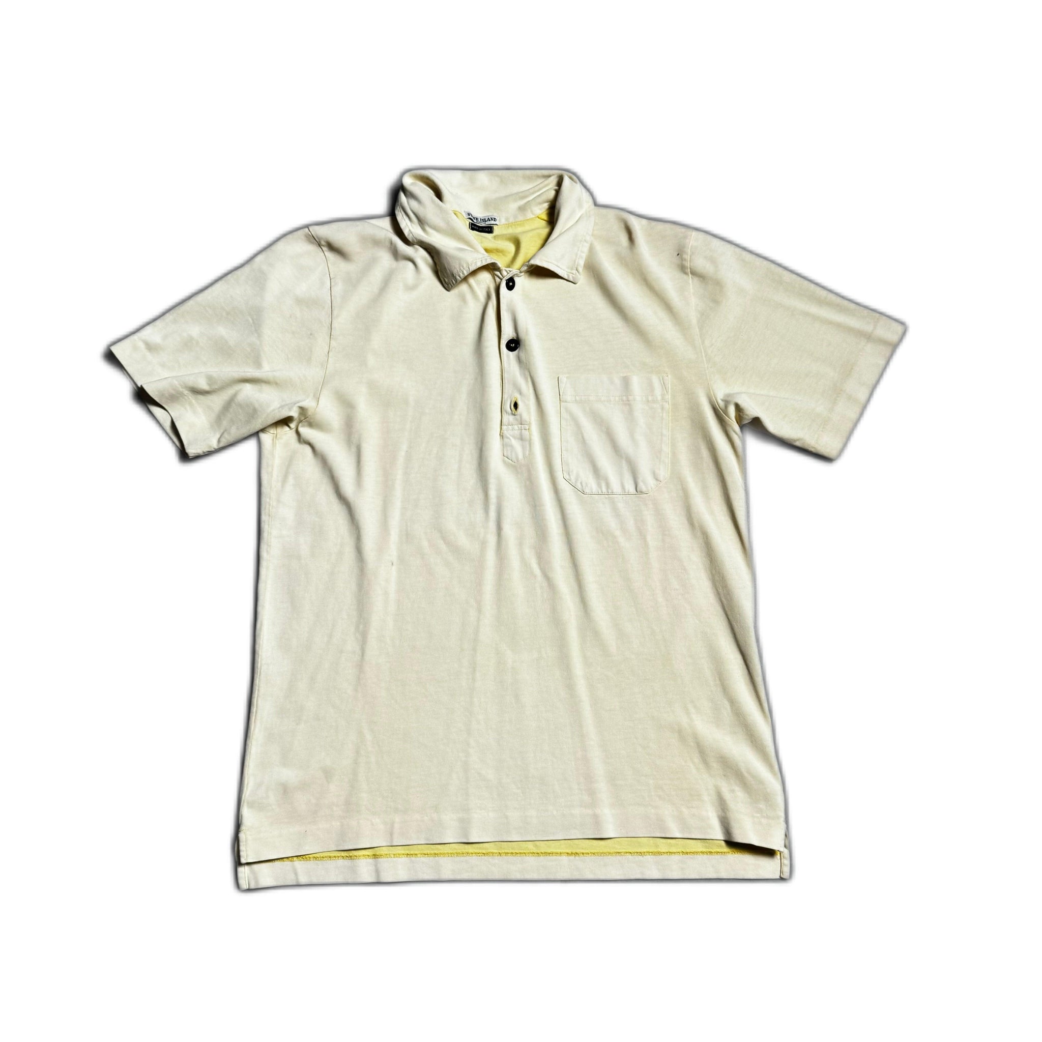 Vintage Cream Stone Island Polo Shirt - L