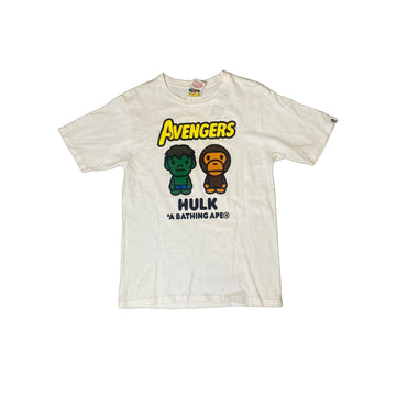 White A Bathing Ape (BAPE) x Hulk Tee - M