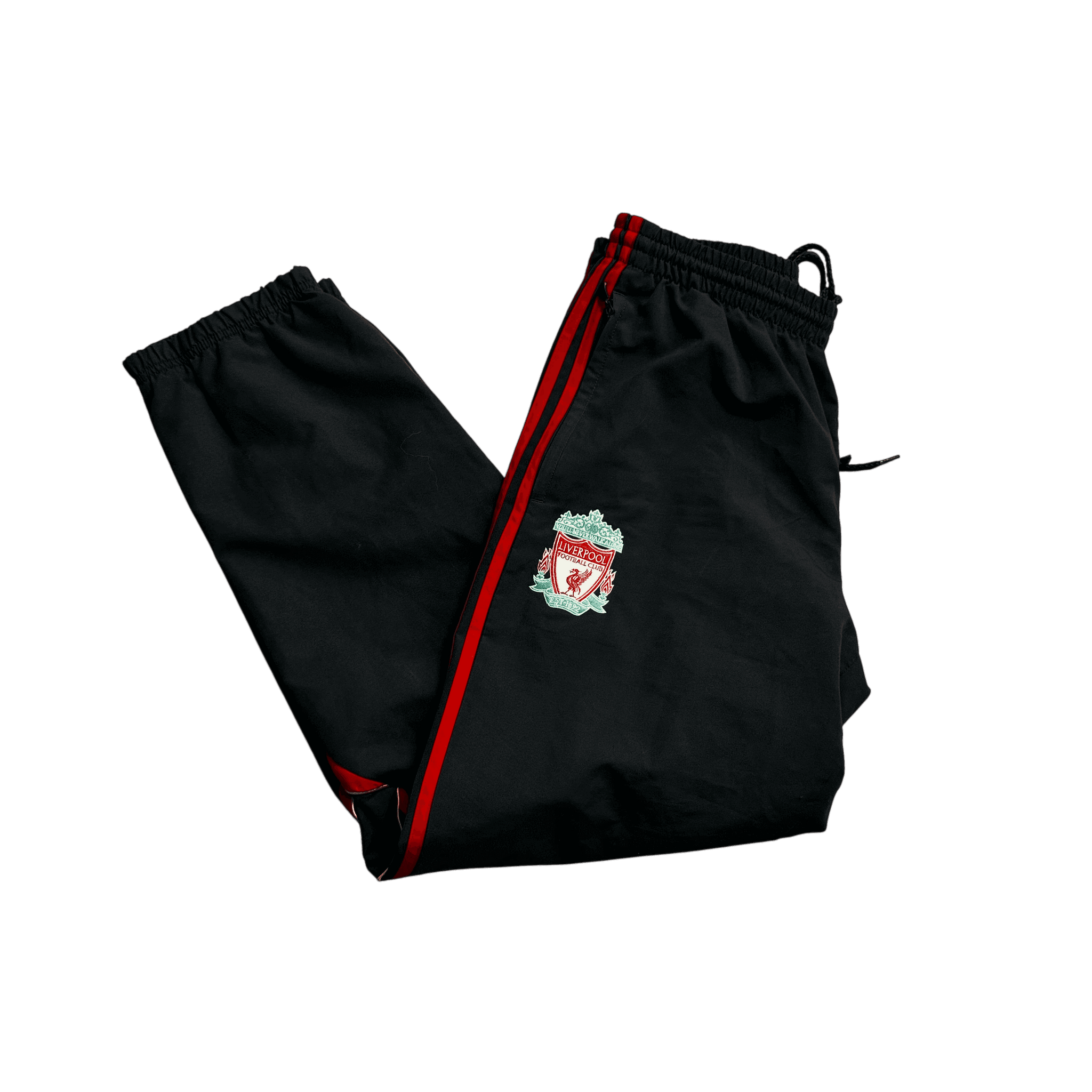 Vintage Black Adidas Liverpool Joggers - M