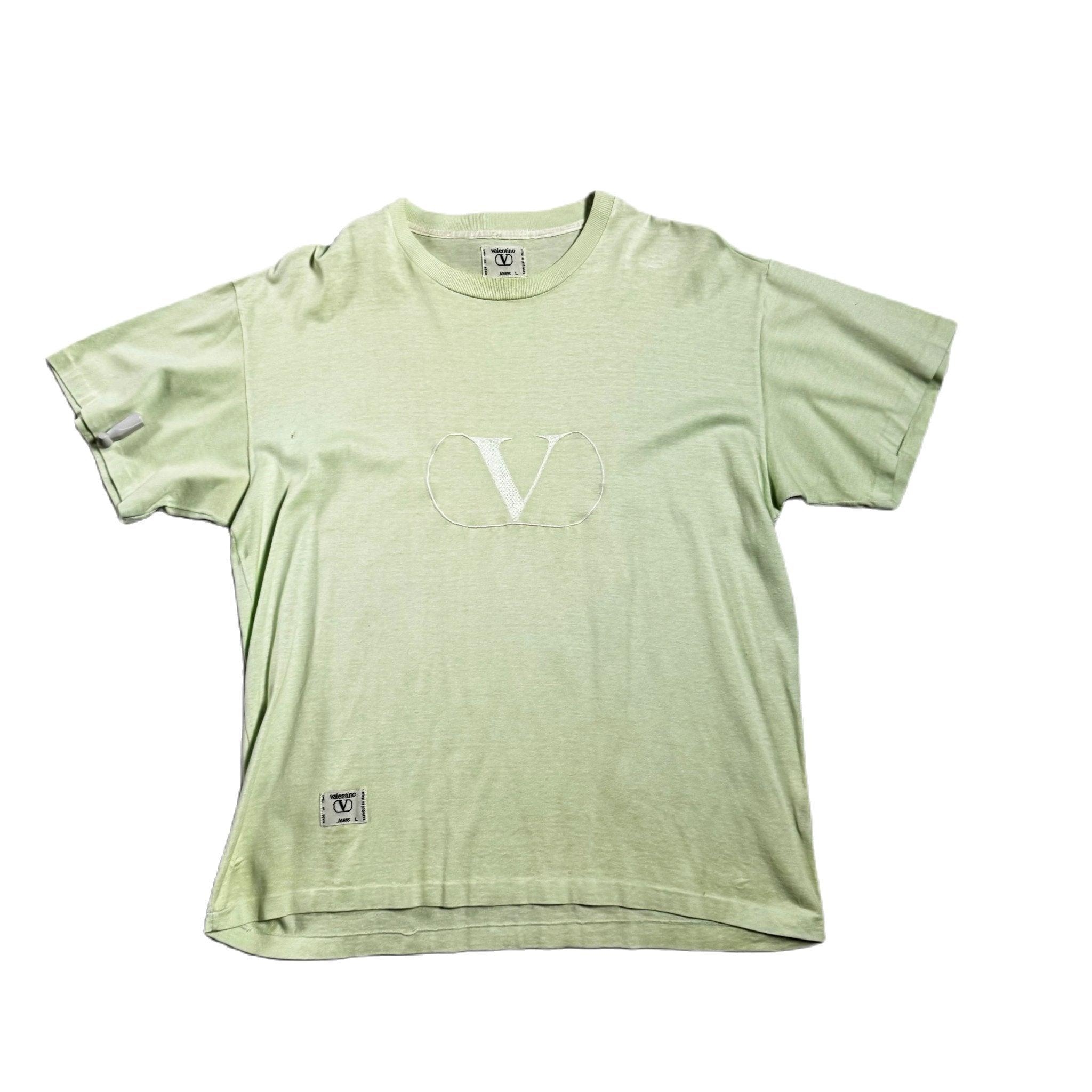 Vintage 90s Green Valentino Tee - L