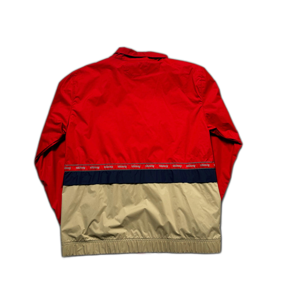 Red + Biege Stussy Jacket - M