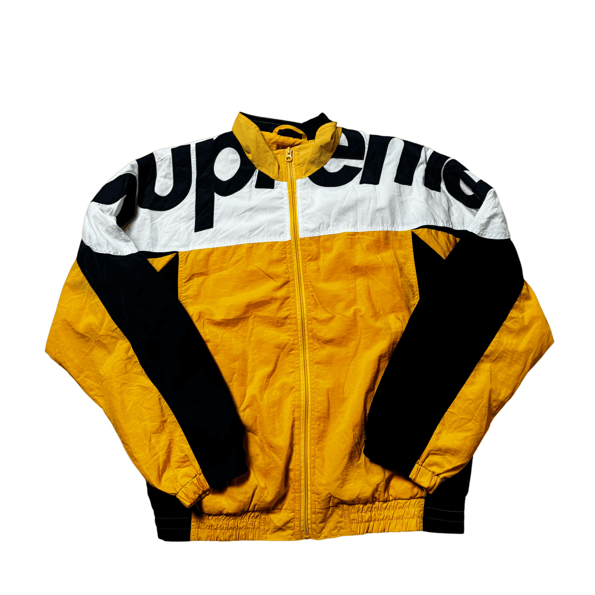 Yellow, Black + White Supreme Jacket - L