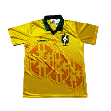 1994 - 96 Brazil Home Shirt - M