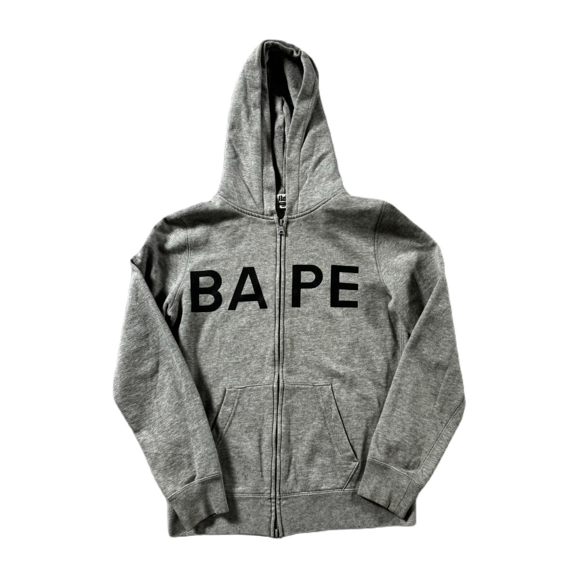 Grey A Bathing Ape (BAPE) Zip Up Hoodie - XS