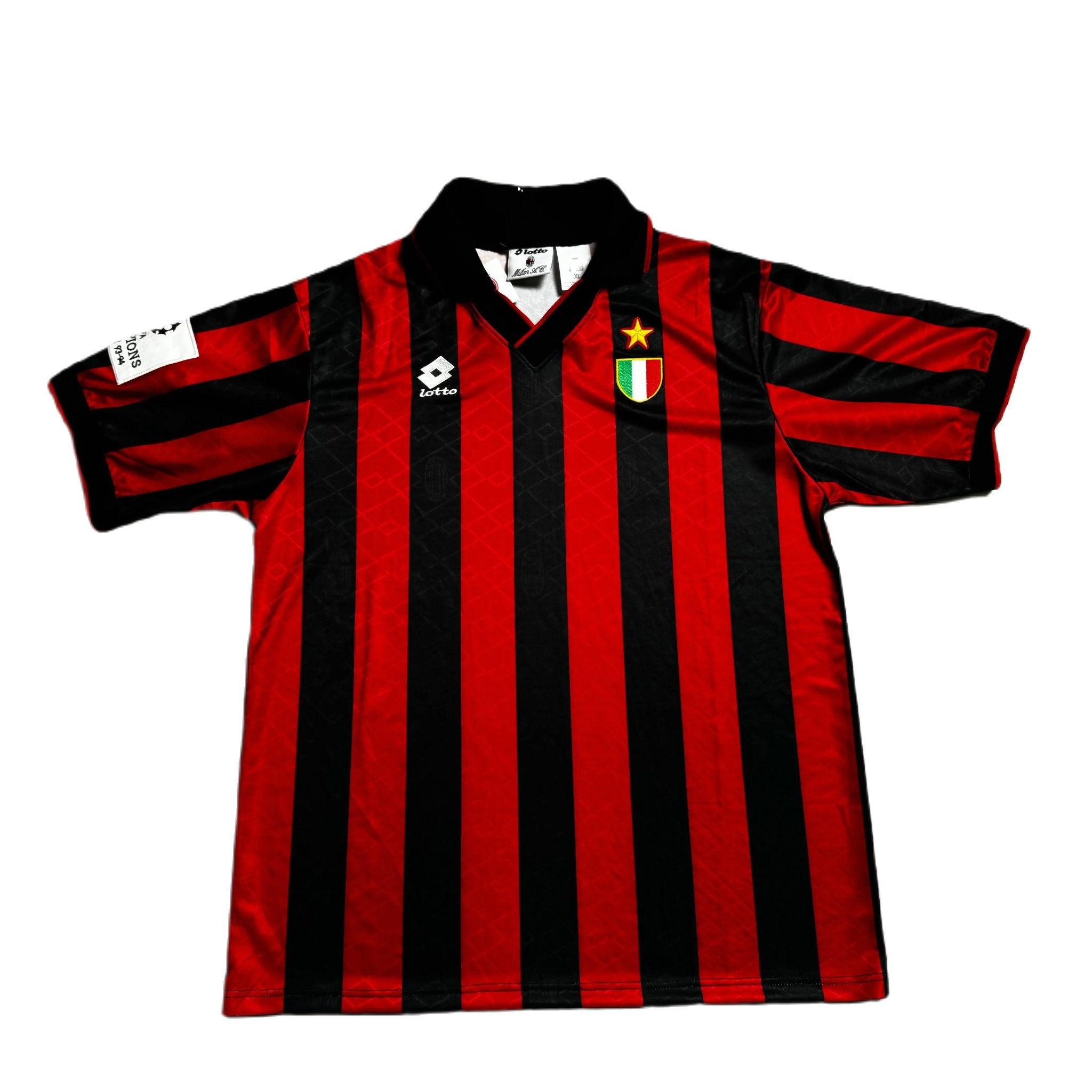 1993 - 94 AC Milan UCL Home Shirt - XL