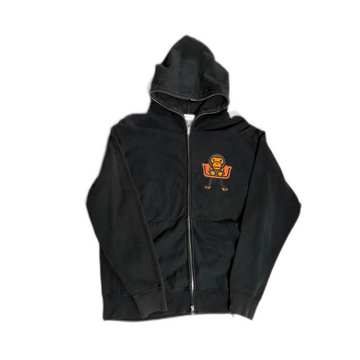 Black A Bathing Ape (BAPE) Zip Up Hoodie - L