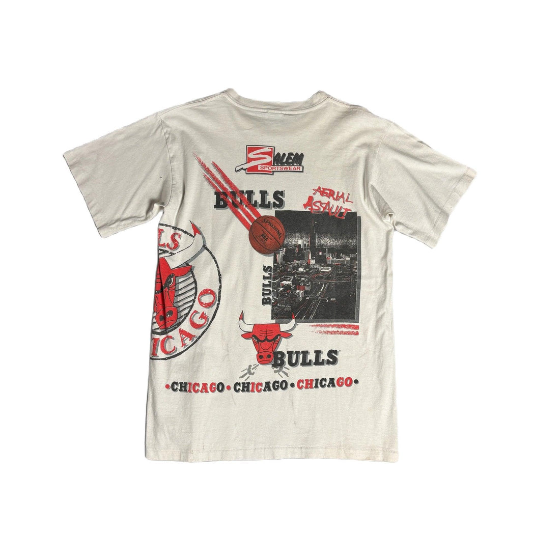 Vintage 90s Grey Chicago Bulls Graphic Tee - L