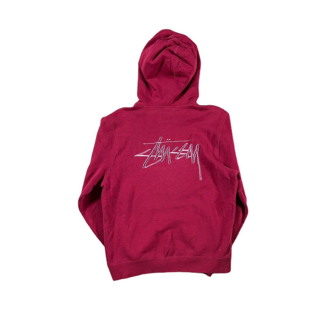 Burgundy Stussy Hoodie - M