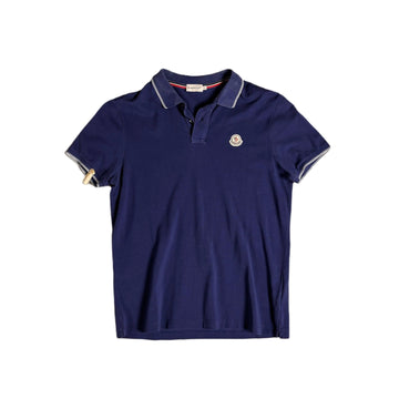 Blue Moncler Polo - L