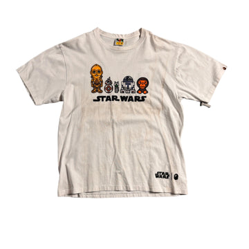 White A Bathing Ape (BAPE) x Star Wars Tee - XXL