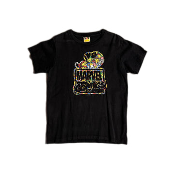 Black A Bathing Ape (BAPE) x Marvel Tee - L