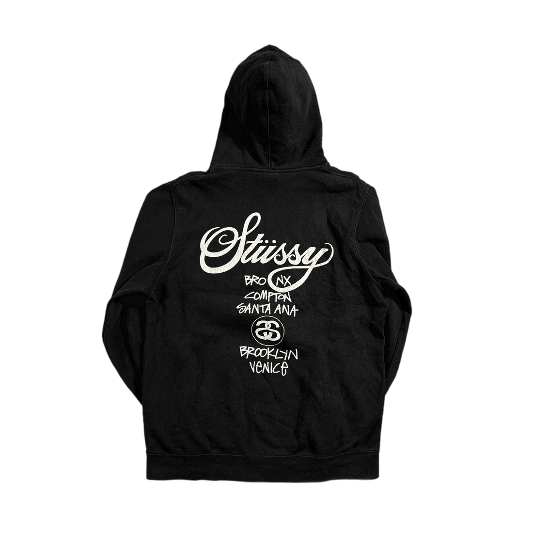 Black Stussy Hoodie - L