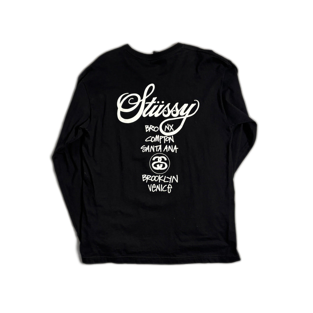 Black Stussy Long Sleeve Tee - L