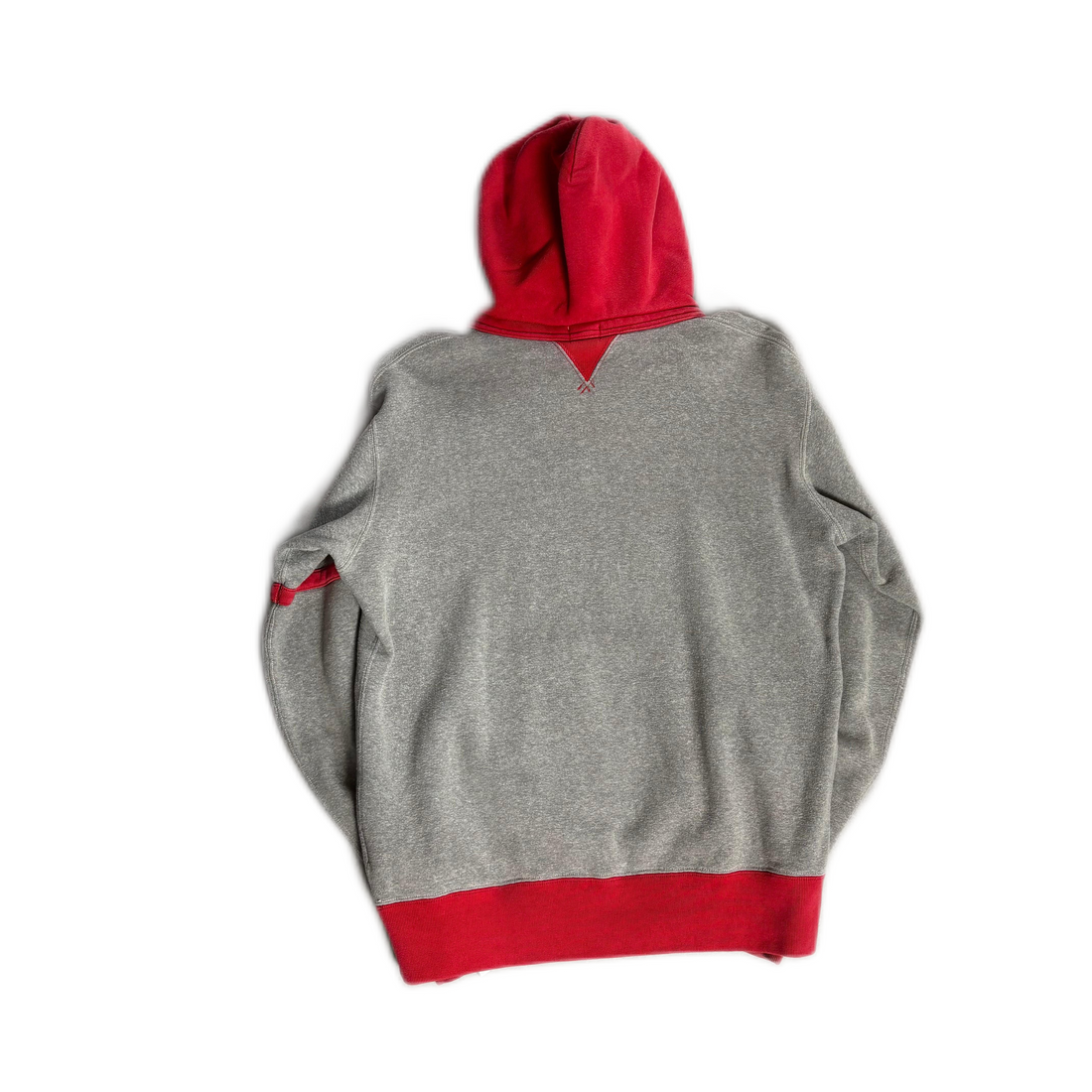 Grey + Red A Bathing Ape (BAPE) Hoodie - M