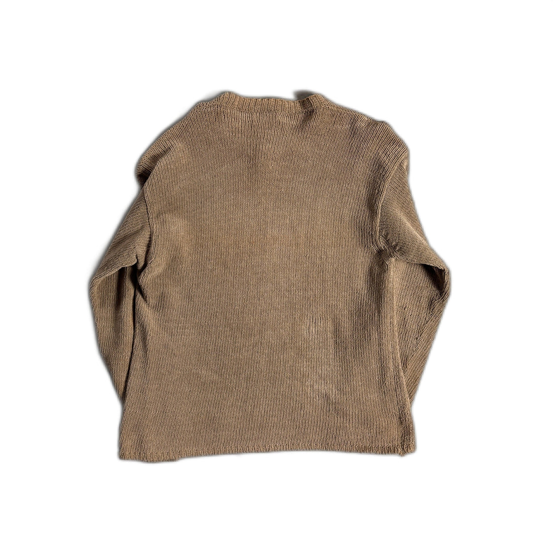 Vintage Beige Stone Island Knitted Sweatshirt - XL