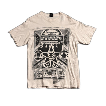 White Stussy Tee - L