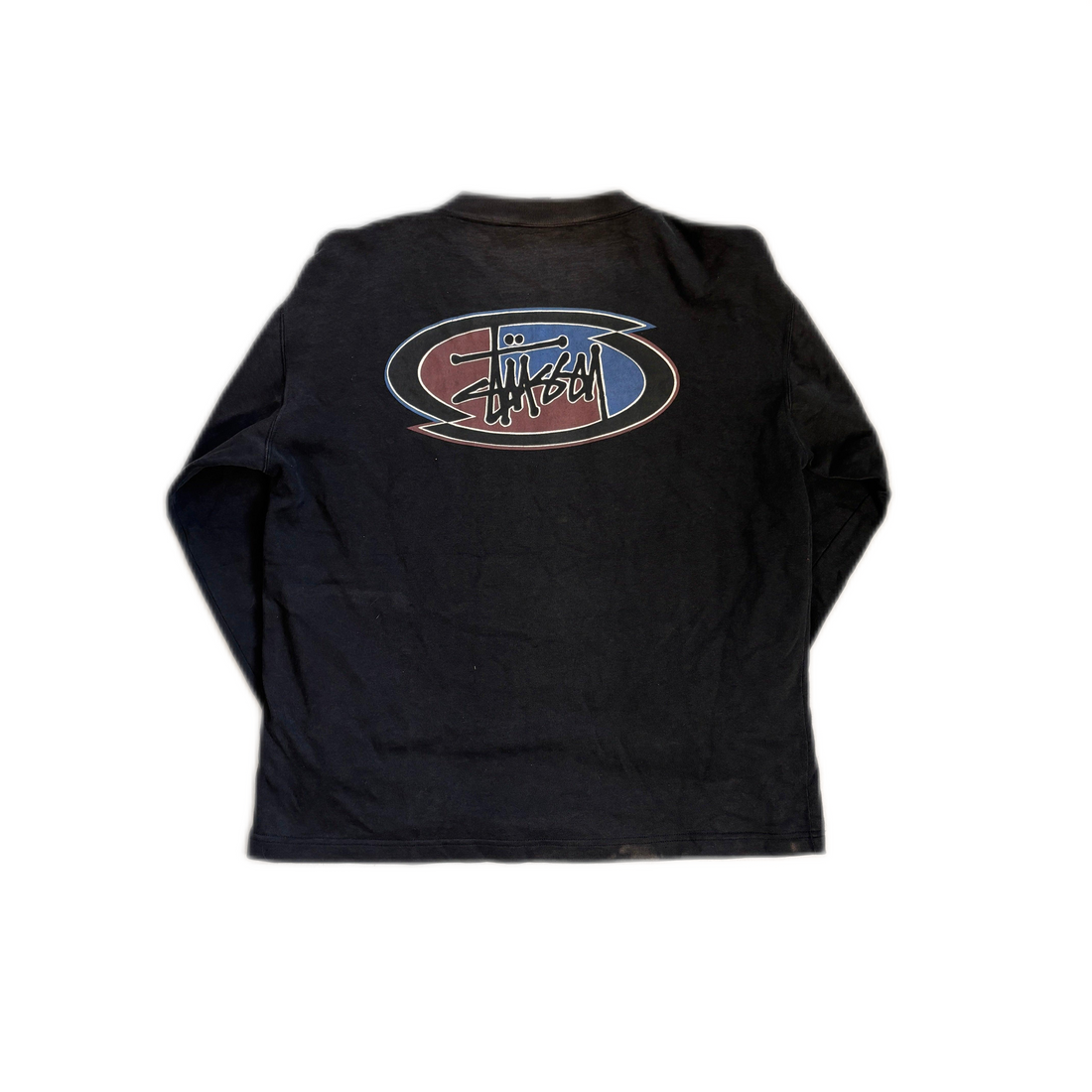 Vintage Black Stussy Sweatshirt - M