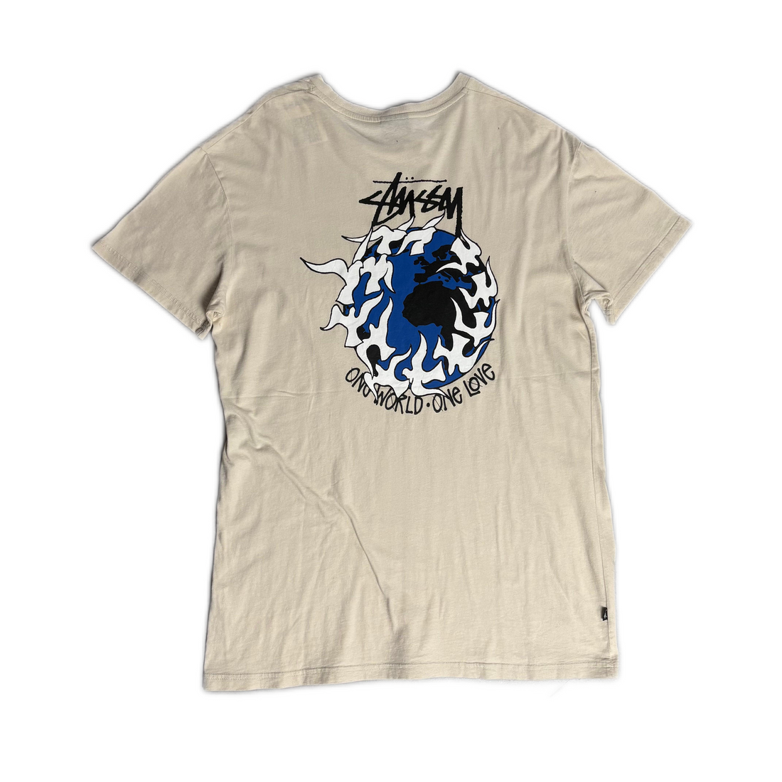 Beige Stussy Tee - M