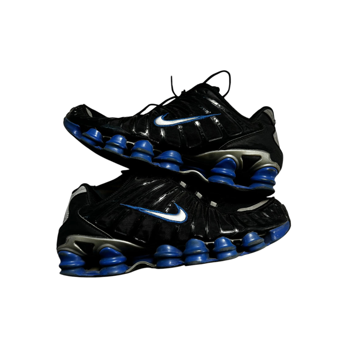 Black + Blue Nike Shox - UK 10