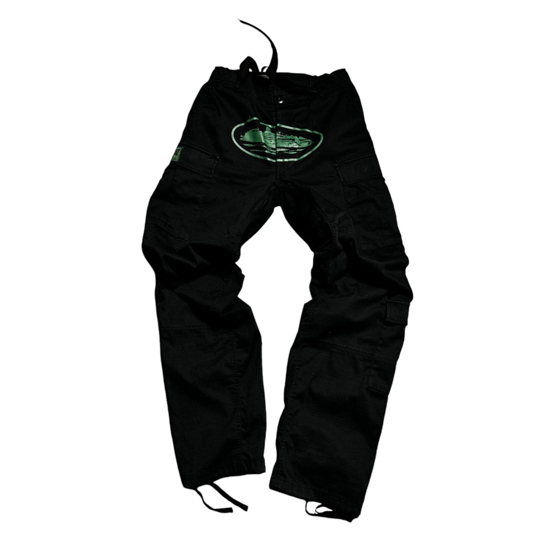 Black + Green Corteiz Cargos - M