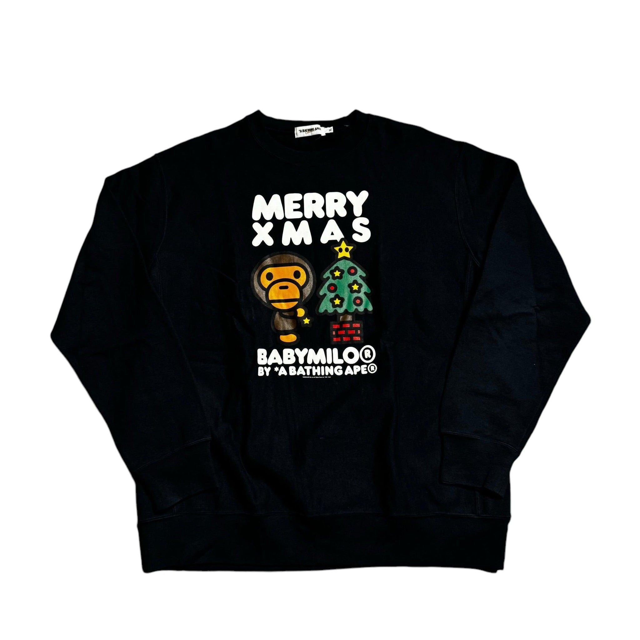 Black A Bathing Ape (BAPE) Xmas Sweatshirt - XL