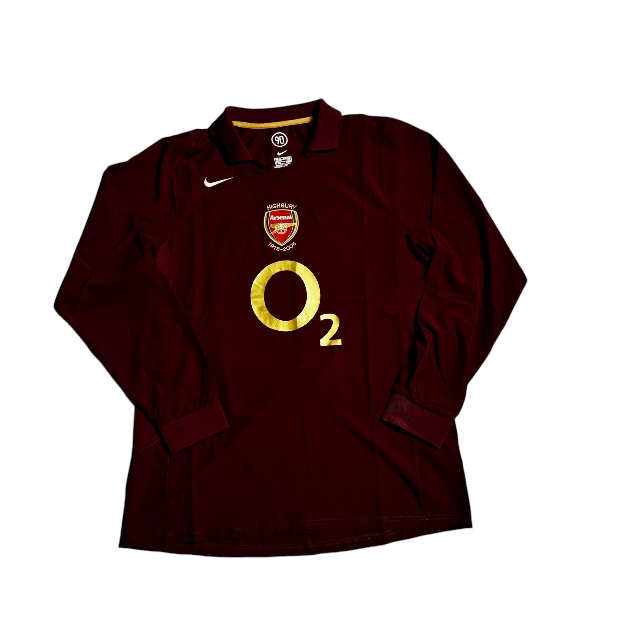 2005 - 06 Arsenal ‘Henry’ Highbury Long Sleeve Shirt - XL