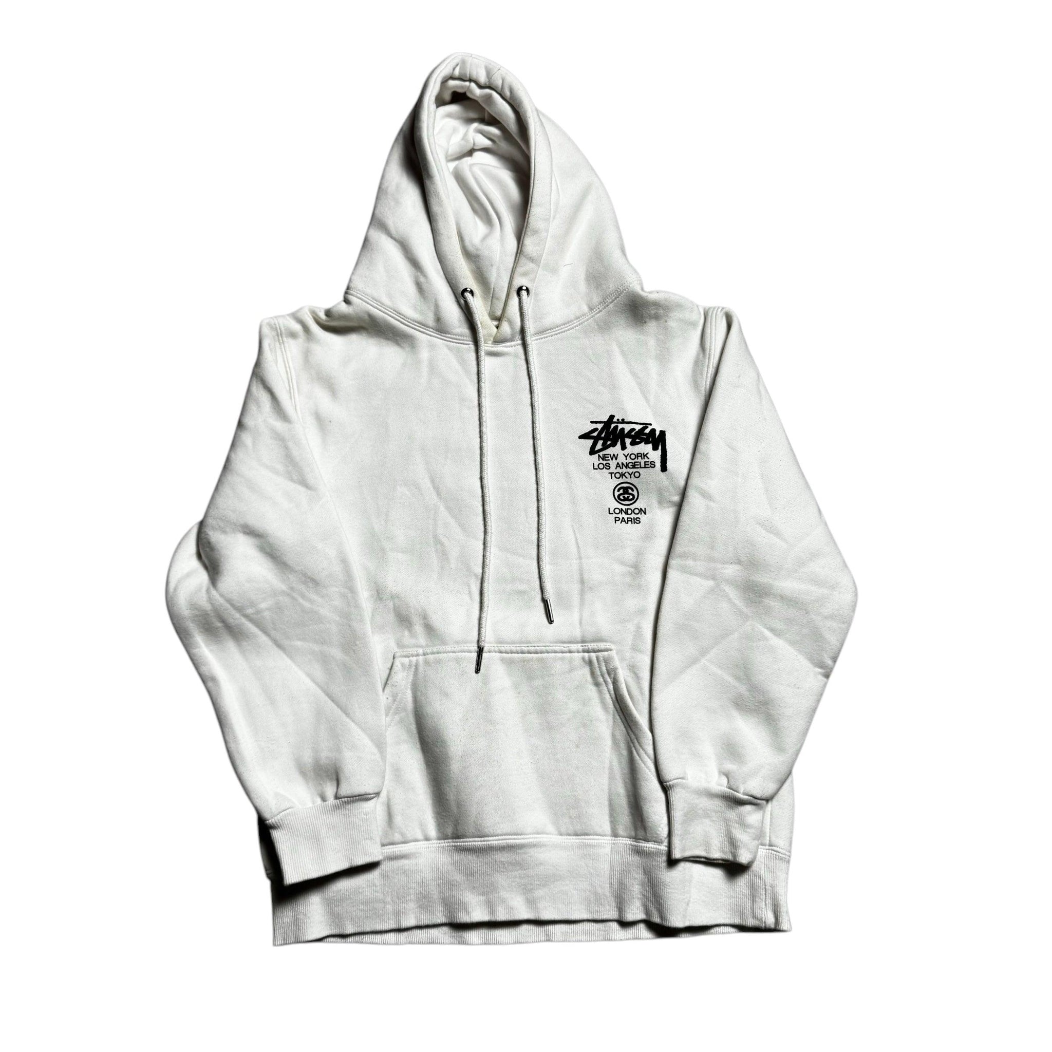 White Stussy Hoodie - M