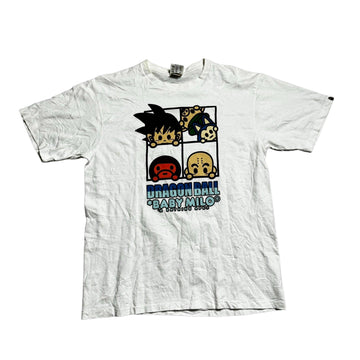 White A Bathing Ape (BAPE) x Dragonball Z Tee - XL